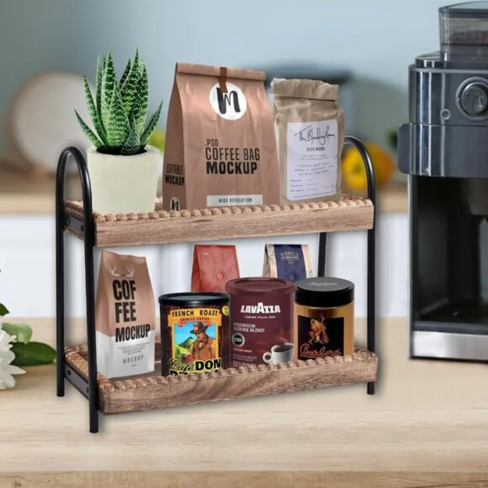 New 2-Tier Bathroom Countertop Organizer, Vanity Storage Shelf for Skincare